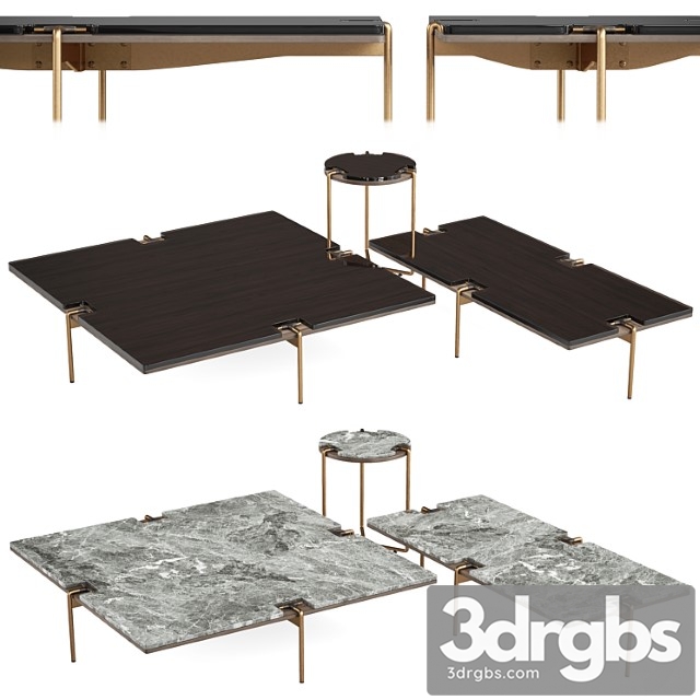 Turri blues coffee table - thumbnail 1