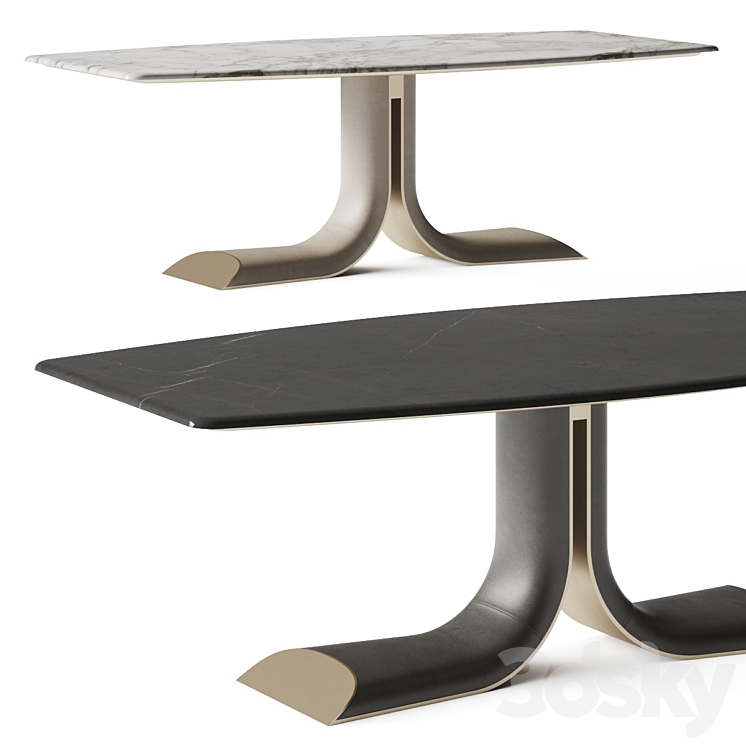 Turri Soul Dining Table 3DS Max - thumbnail 1