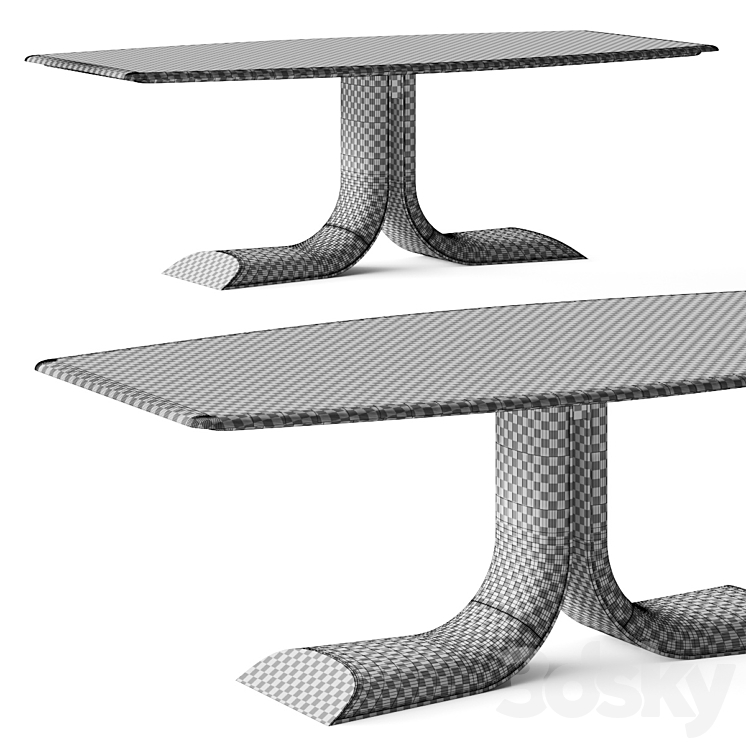 Turri Soul Dining Table 3DS Max - thumbnail 2