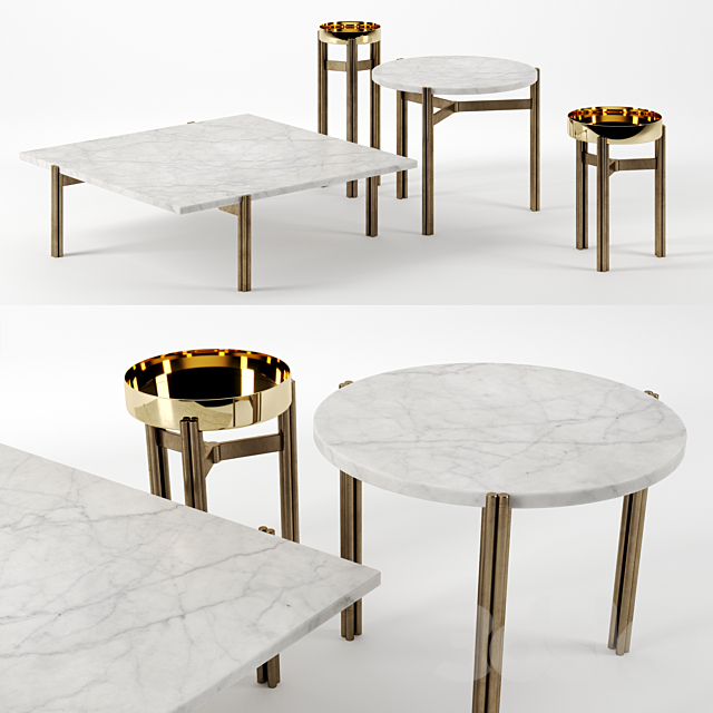 Twelve tables set 2 by Gallotti & Radice 3DSMax File - thumbnail 1