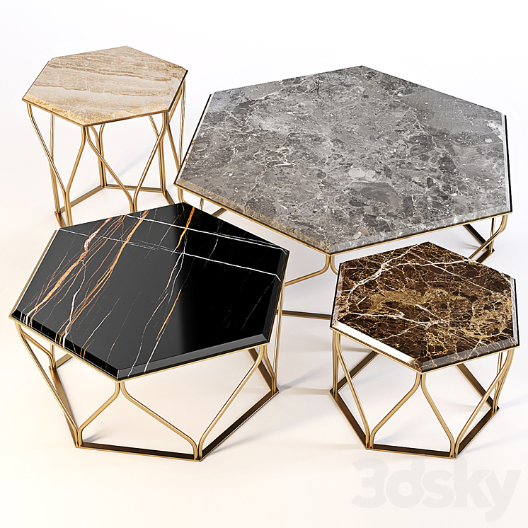 Ulivi Salotti: Coffee Tables – Susanne 3DS Max - thumbnail 1