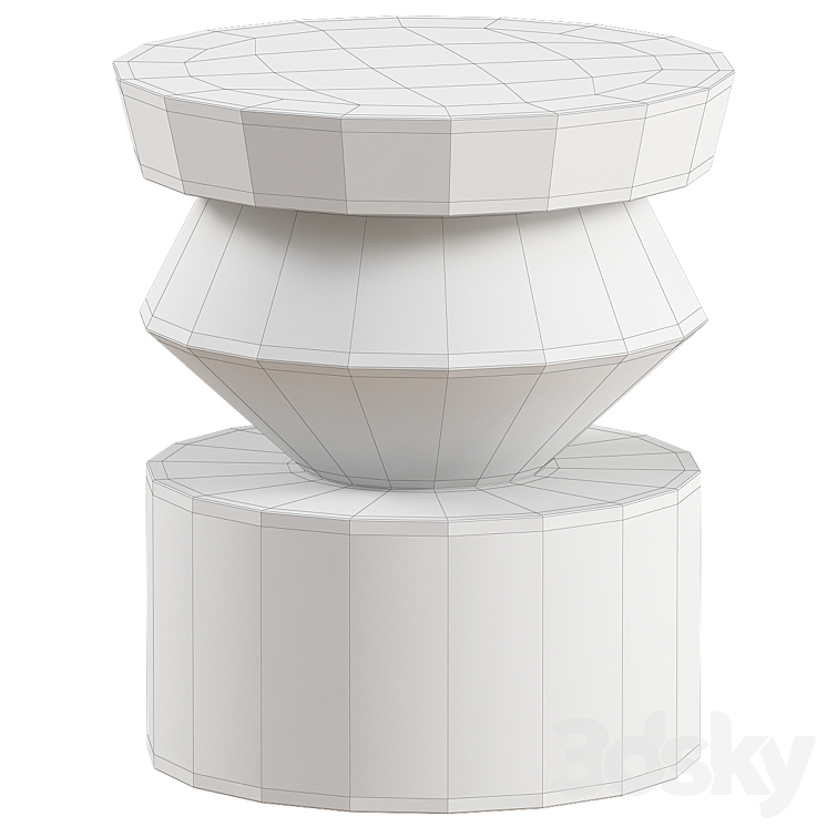 Uma side table 3DS Max Model - thumbnail 2