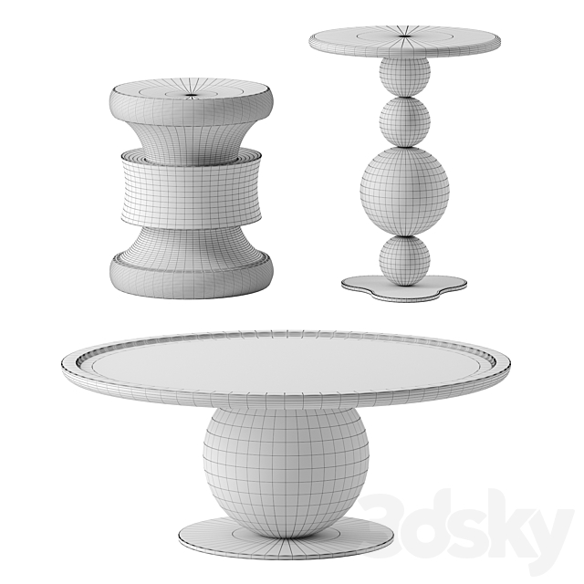 Umbra tables by Le Berre Vevaud 3ds Max - thumbnail 2