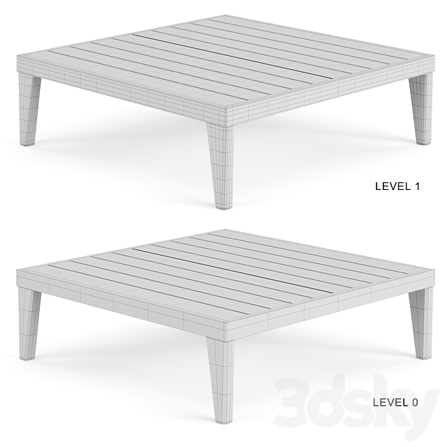 URBA Coffe Table 3DS Max Model - thumbnail 6