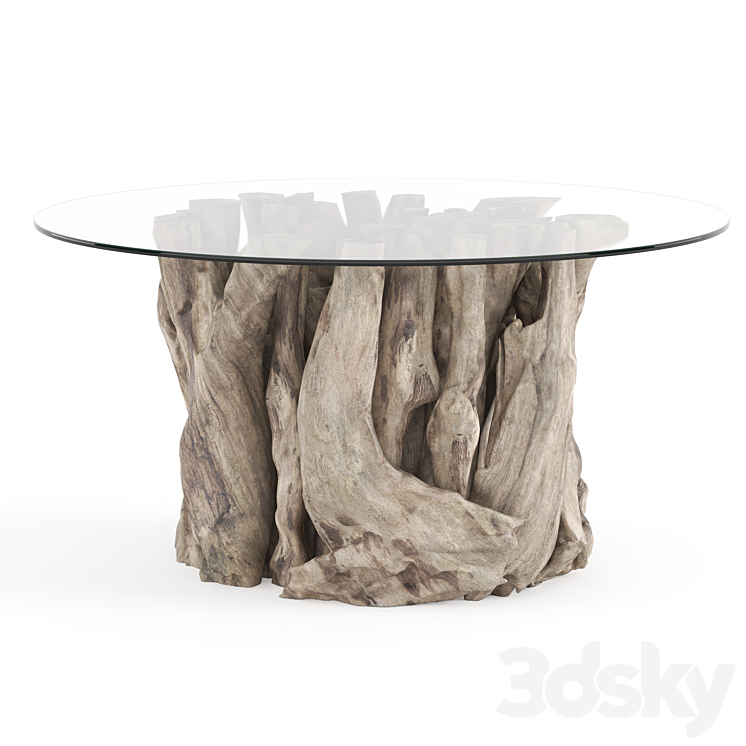 Uttermost Driftwood Coffee Table 3DS Max Model - thumbnail 1