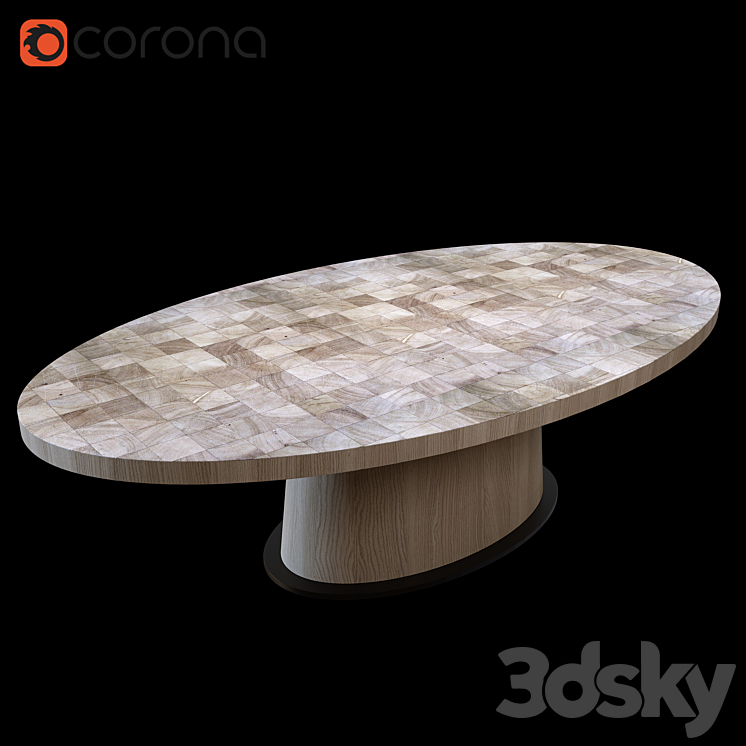 Van Rossum KOPS OVAL TABLE 3DS Max - thumbnail 1