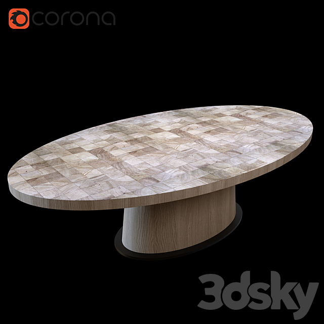 Van Rossum KOPS OVAL TABLE 3DSMax File - thumbnail 1