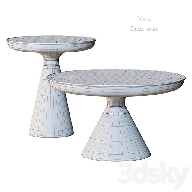 Vaso Glass Cosmorelax coffee table 3DS Max Model - thumbnail 2