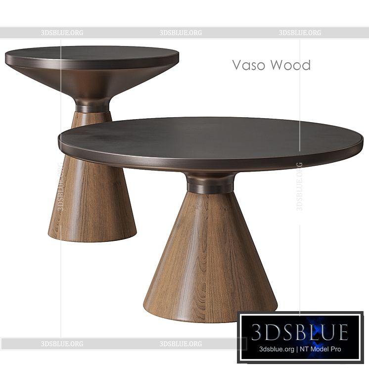 Vaso Wood Coffee table by Cosmo 3DS Max - thumbnail 3