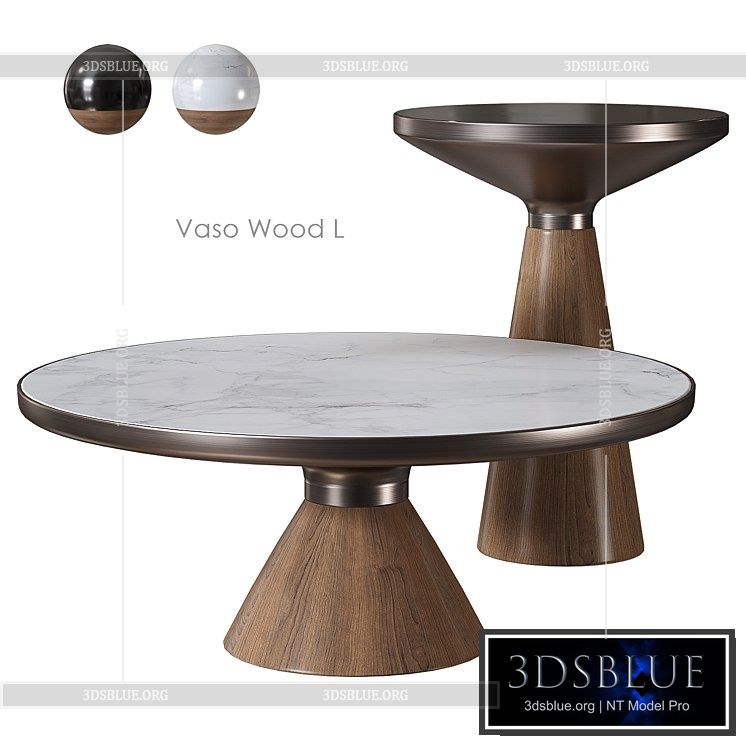 Vaso Wood L Coffee table from SKANDI FURNITURE 3DS Max - thumbnail 3