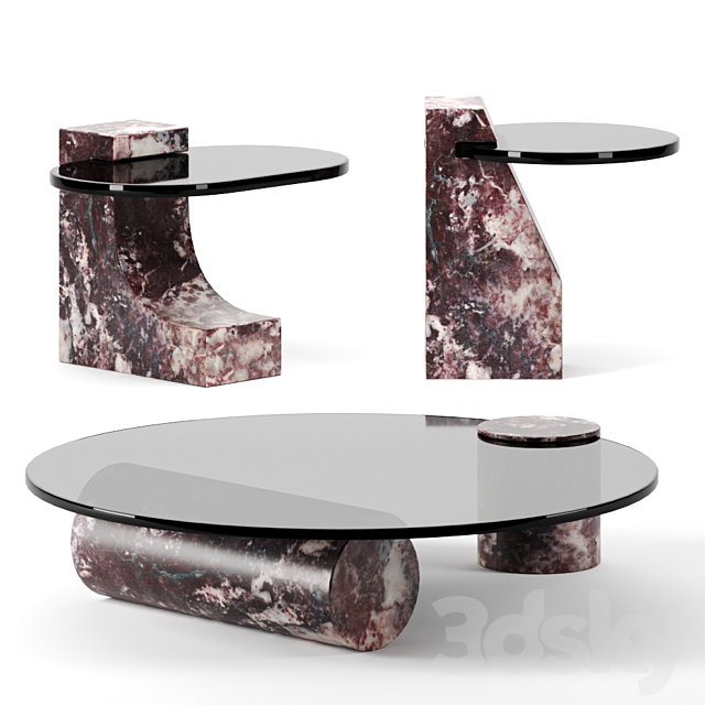 Verre Particulier tables by Baxter 3DSMax File - thumbnail 1