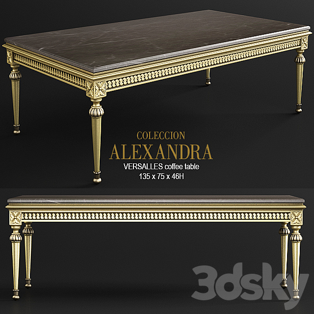 VERSALLES coffee table 3DSMax File - thumbnail 1