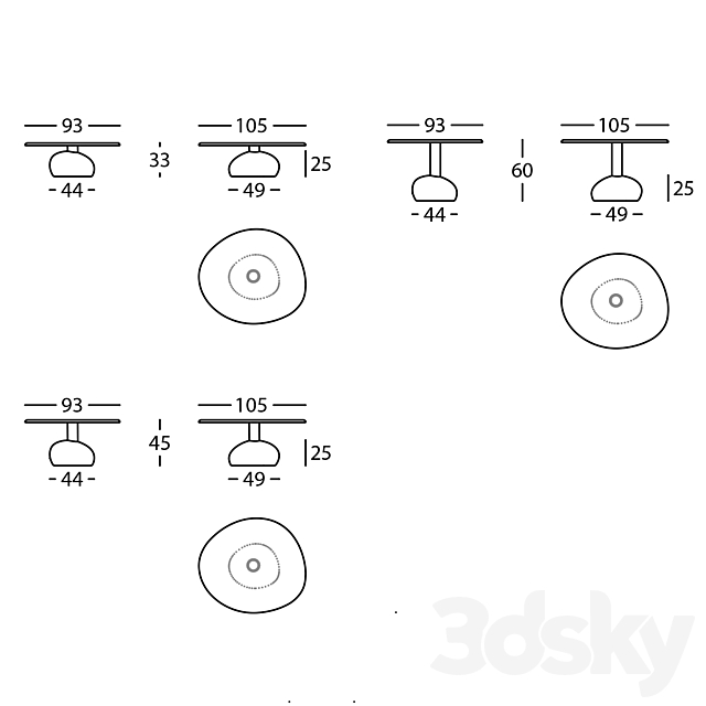 Vesper tables by Sancal 3DSMax File - thumbnail 2