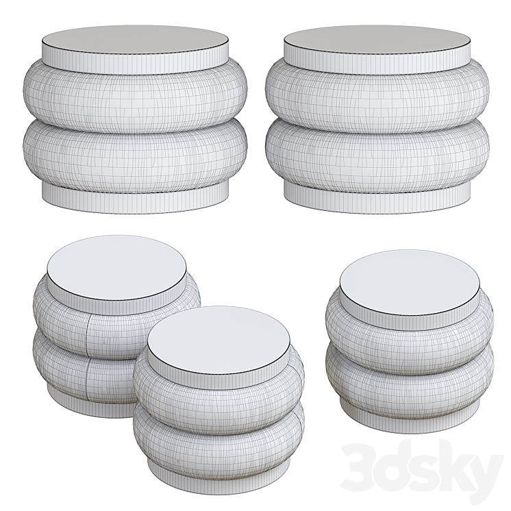 Vibieffe Chignon Coffee Tables & Poufs 3DS Max - thumbnail 2