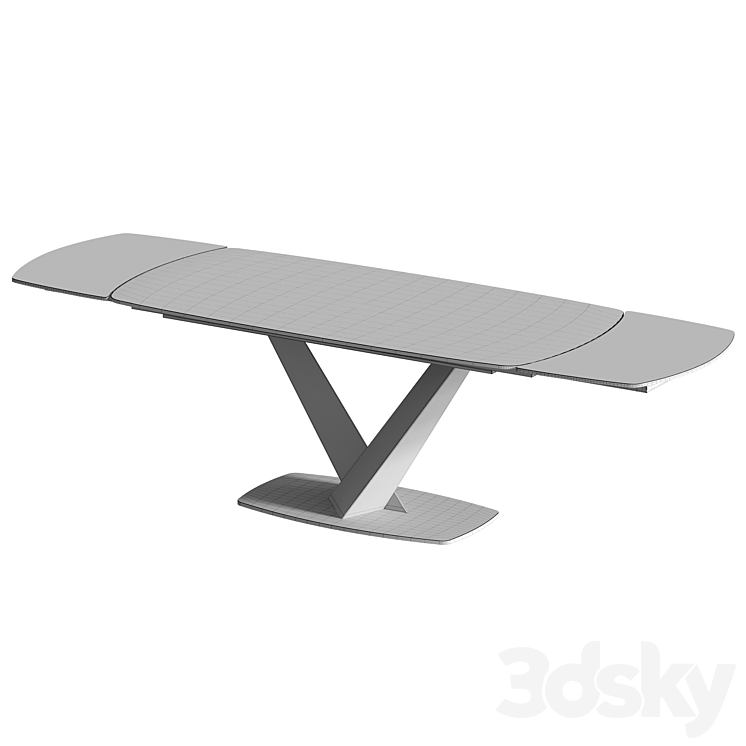 Victoria folding table with ceramic top 3DS Max - thumbnail 2