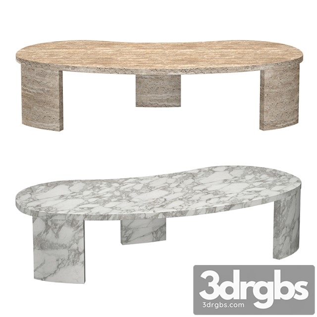 Vinci italian travertine coffee table - thumbnail 1