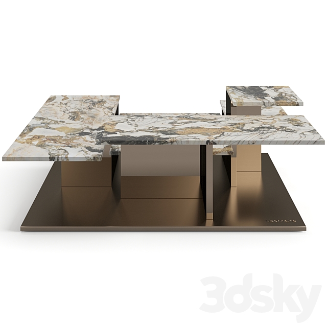 Visionnaire Building coffee table 3DS Max Model - thumbnail 3