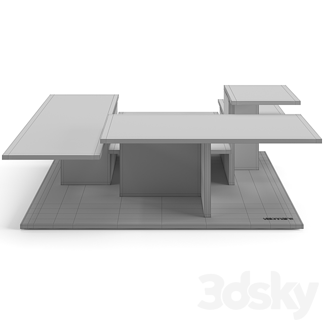 Visionnaire Building coffee table 3DS Max Model - thumbnail 6