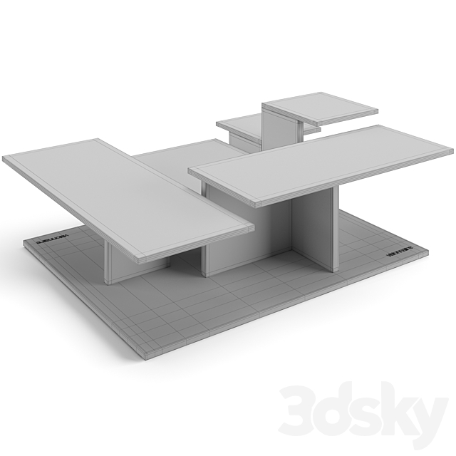 Visionnaire Building coffee table 3DS Max Model - thumbnail 7