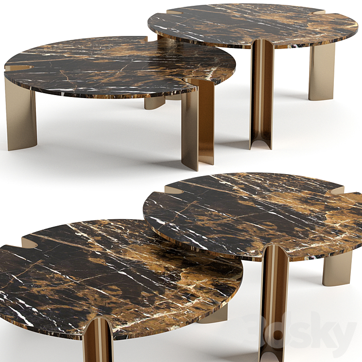 Visionnaire Egmont coffee table 3DS Max Model - thumbnail 1