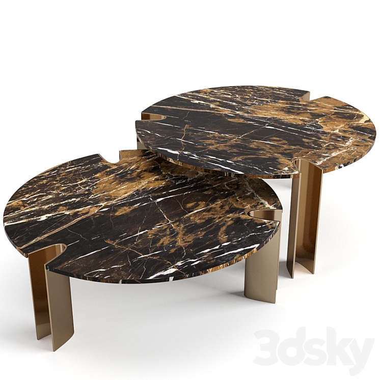 Visionnaire Egmont coffee table 3DS Max Model - thumbnail 2