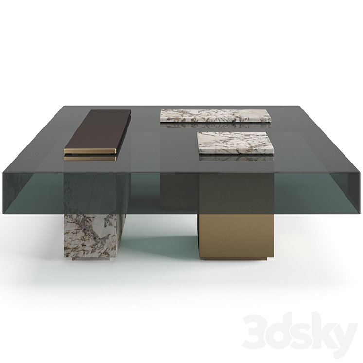 Visionnaire Marty coffee table 3DS Max Model - thumbnail 2