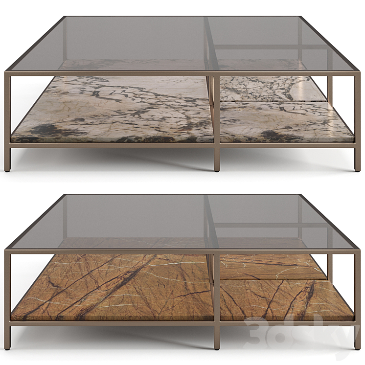 Visionnaire Mondrian coffee table 3DS Max Model - thumbnail 1