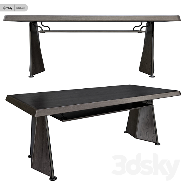 Vitra TRAPEZE table 3DSMax File - thumbnail 2