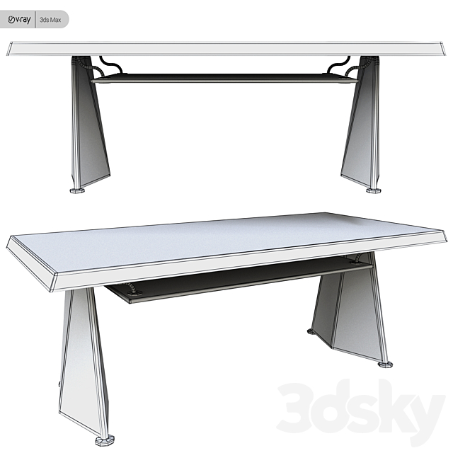 Vitra TRAPEZE table 3DSMax File - thumbnail 3