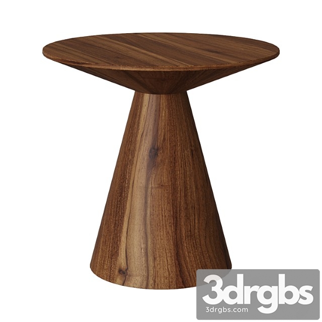 Walnut Veneer Corner Table ET652 3dsmax Download - thumbnail 1