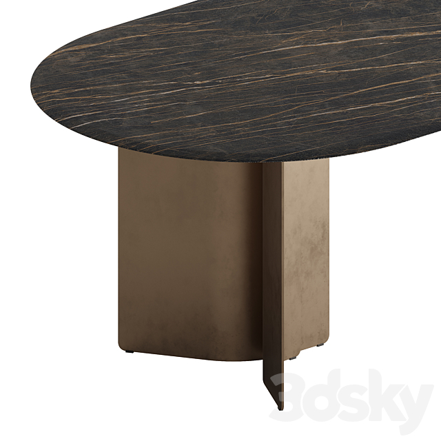 WAVE Oval Table by Marelli 3DS Max Model - thumbnail 3