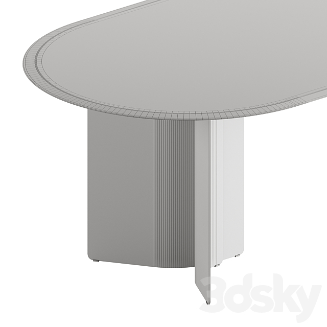 WAVE Oval Table by Marelli 3DS Max Model - thumbnail 4