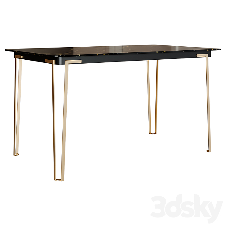 Weilai Dining Table 3DS Max Model - thumbnail 1