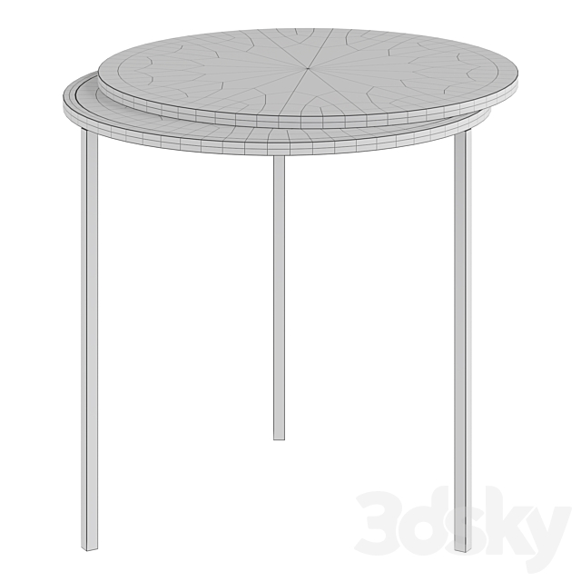 WELL | Coffee table 3DS Max Model - thumbnail 3