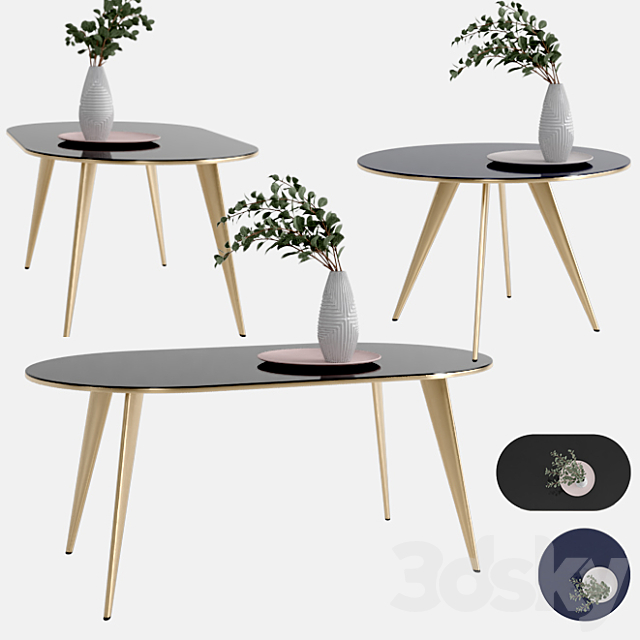 WEST ELM Arden Dining Table 3DSMax File - thumbnail 1