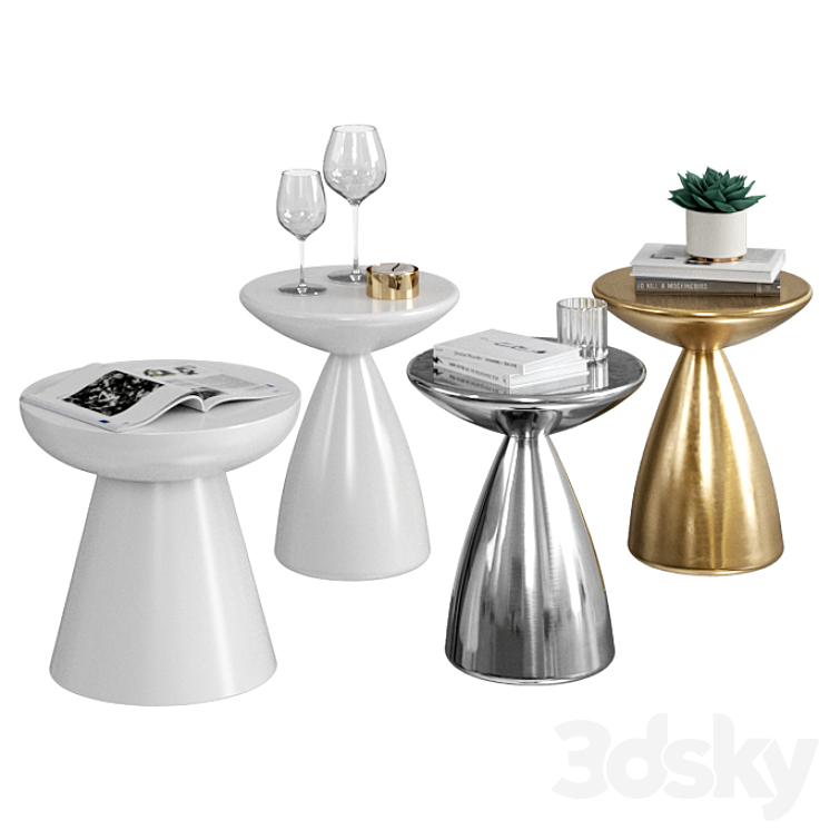 West Elm Cosmo & Collins Side Table 3DS Max - thumbnail 1