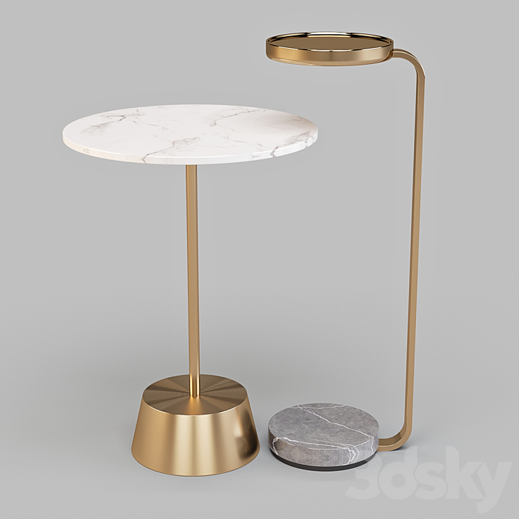 West Elm: Cube Maisie and Murray – Drink and Side Tables Set 02 3DS Max - thumbnail 2