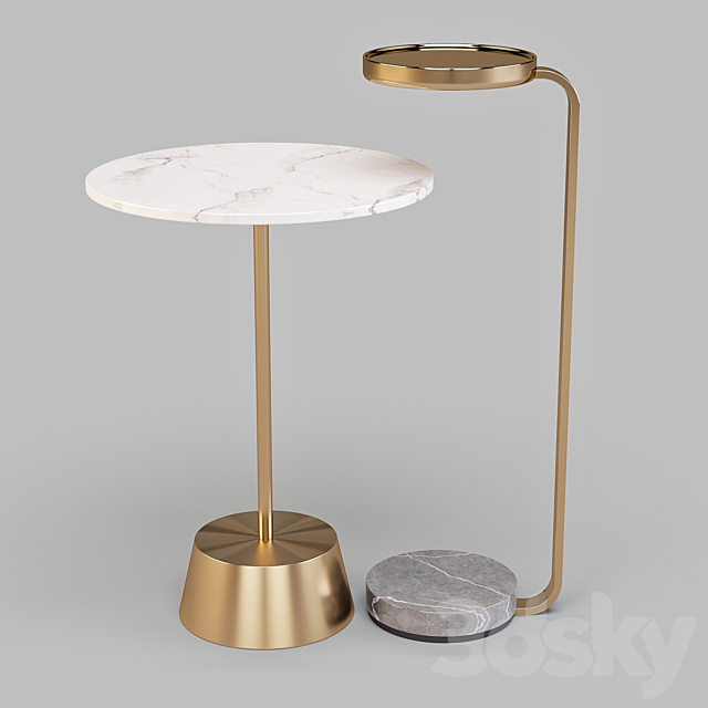 West Elm: Cube. Maisie and Murray – Drink and Side Tables Set 02 3DSMax File - thumbnail 2