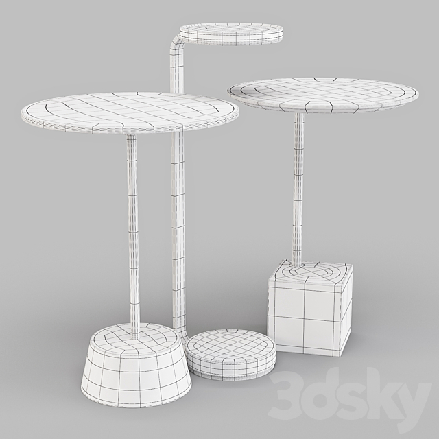 West Elm: Cube. Maisie and Murray – Drink and Side Tables Set 02 3DSMax File - thumbnail 4