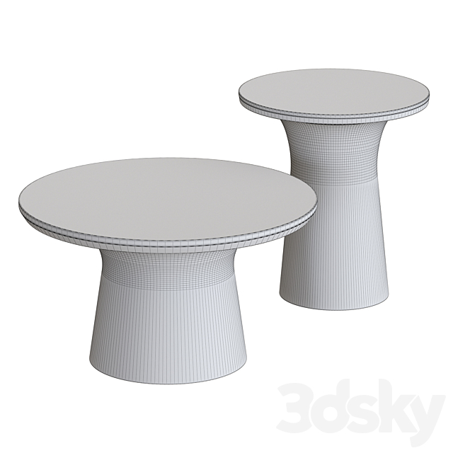 West Elm – Marble-Topped Pedestal Coffee Table 3DSMax File - thumbnail 2