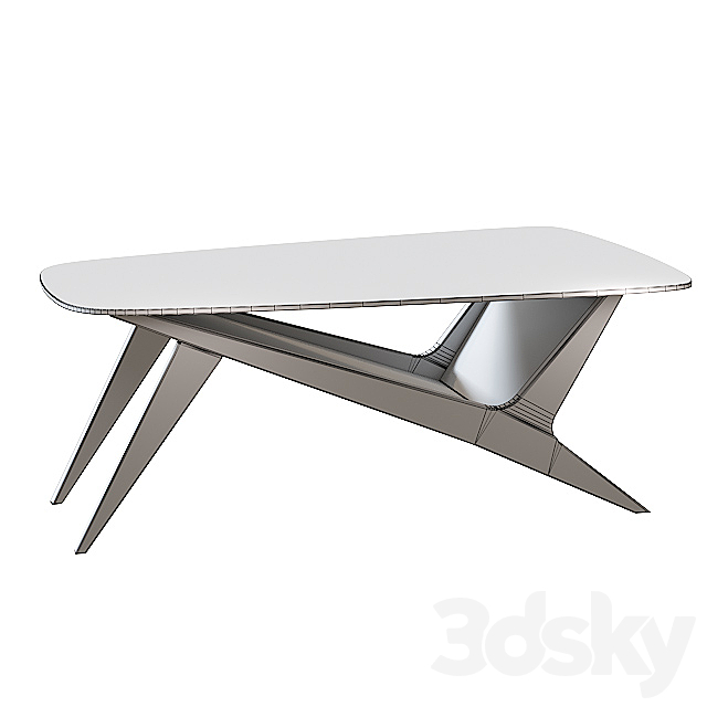 West Elm Marcio Display Coffee Table 3DS Max Model - thumbnail 2