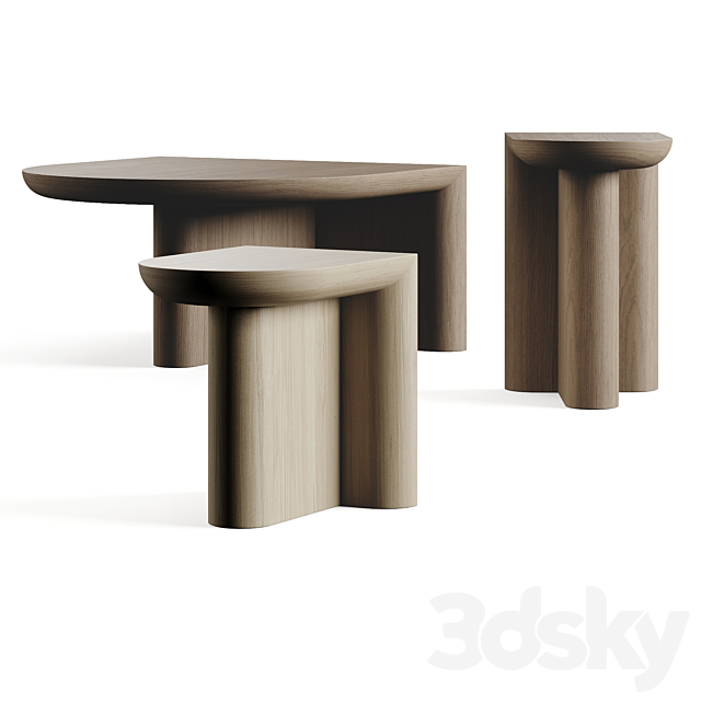 WeWood RE-FORM Coffee Side Tables 3DS Max Model - thumbnail 4