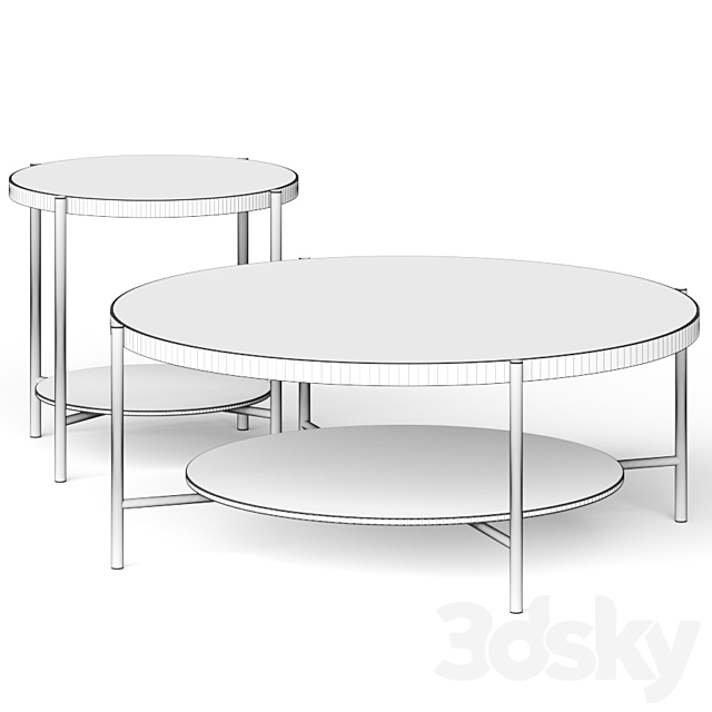 Williams-Sonoma West Elm Rockville Coffee Table 3DS Max Model - thumbnail 2