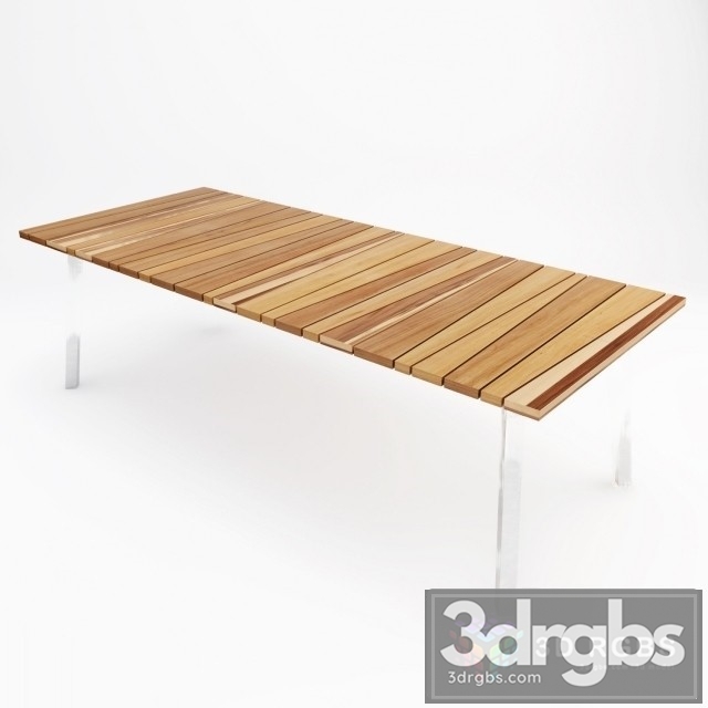 Wood Floor Table 2 3dsmax Download - thumbnail 1