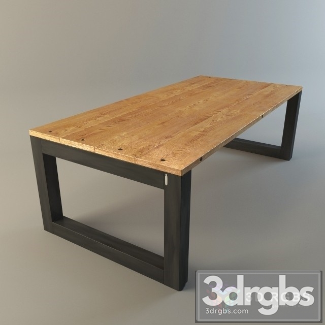 Wood Floor Table 3dsmax Download - thumbnail 1