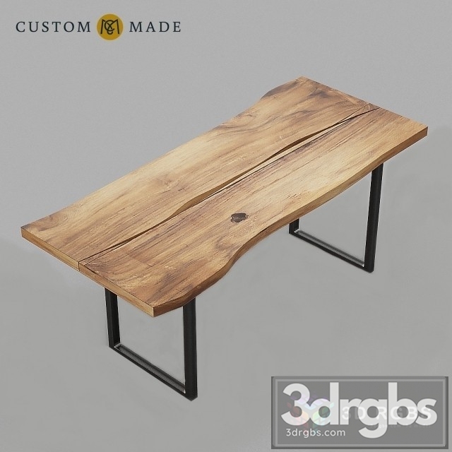 Wood Rustic Table 3dsmax Download - thumbnail 1