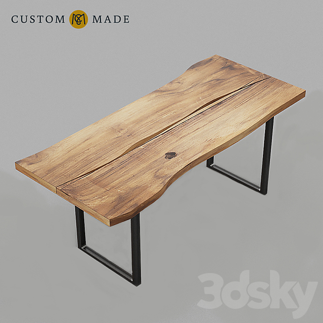 Wood Slab Table 3DSMax File - thumbnail 1