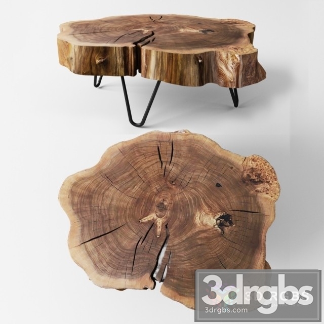 Wood Stolik Table 3dsmax Download - thumbnail 1