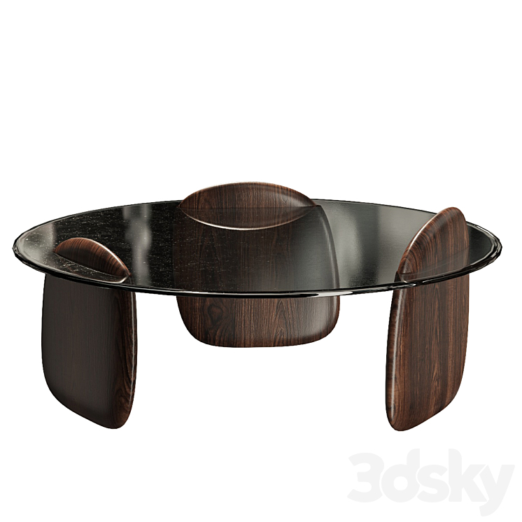 Wood tables SHARK roche bobois 3DS Max Model - thumbnail 2