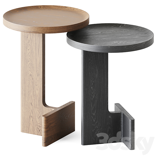 Wooden Beam Side Tables by Ariake 3DSMax File - thumbnail 1